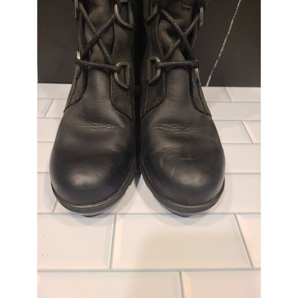 SOREL Joan Of Arctic Wedge II Mid-High Lace-Up Bootie Boots Oiled Loden | 9 EUC - Picture 13 of 15